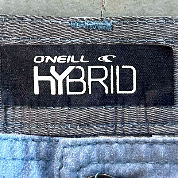 O’NIELL Boys Hybrid Grey/Blue shorts size 27 - Picture 3 of 4